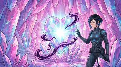 Deep within the Crystal Caves, the Crystal Heart pulsed with a radiant light. But the Shadow Blight had already begun to corrupt it, tendrils of darkness…