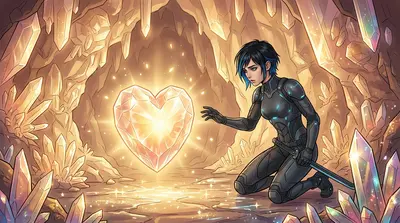Talia collapsed, exhausted but victorious. The Crystal Heart pulsed with warmth, healing her wounds. It's over. She had saved Neo City, but at what cost?