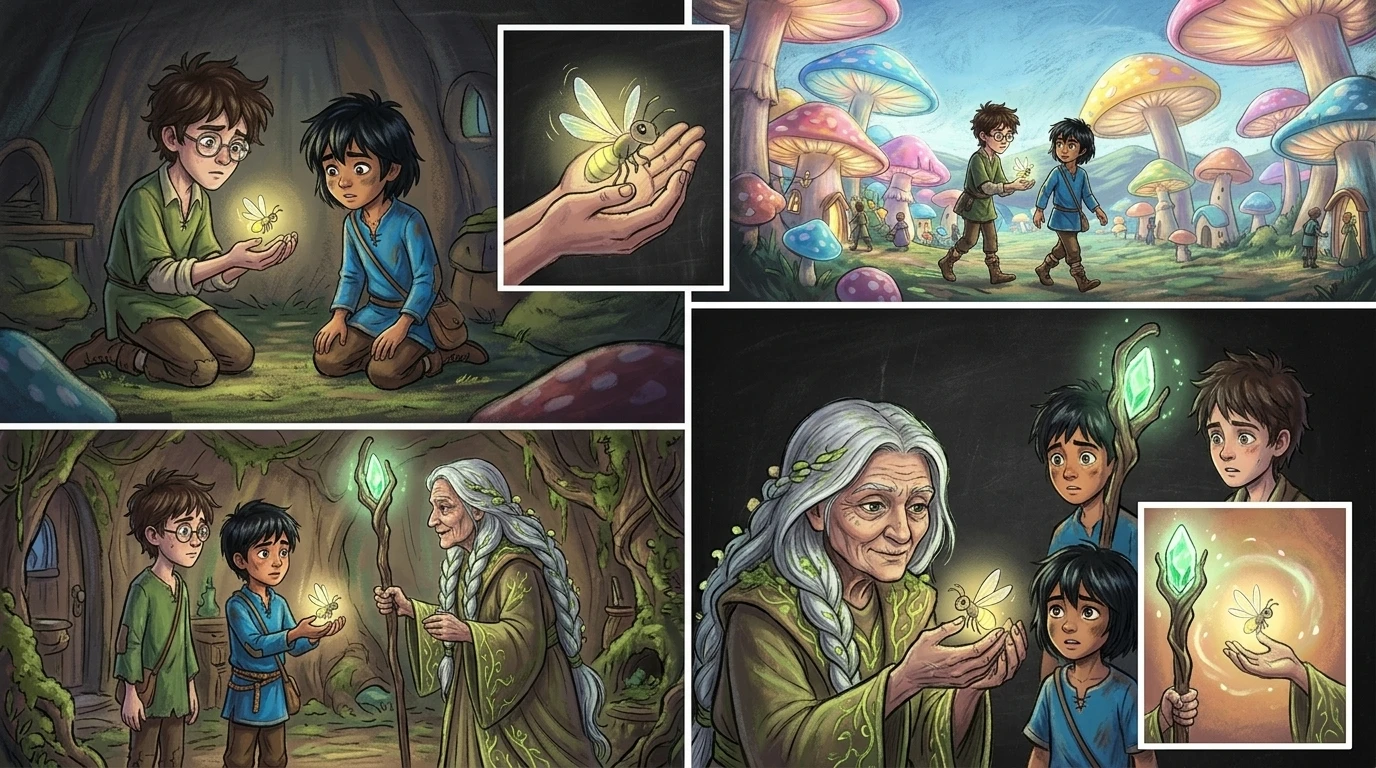 “우리가 그를 도와야 해.” 니콜라이가 반딧불이를 조심스럽게 잡으며 말했다. “하지만 어떻게? 버드나무 어르신이 반딧불이는 신성하다고… “우리가 그를 도와야 해.” 니콜라이가 반딧불이를 조심스럽게 잡으며 말했다. “하지만 어떻게? 버드나무 어르신이 반딧불이는 신성하다고…