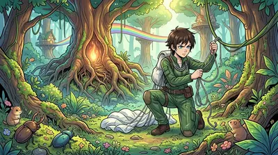 Kira landed hard, severing the parachute cords. The Central Tree was growing fainter. There's no other choice, she thought grimly. Arboria is counting on me. Kira landed hard, severing the parachute cords. The Central Tree was growing fainter. There's no other choice, she thought grimly. Arboria is counting on me.