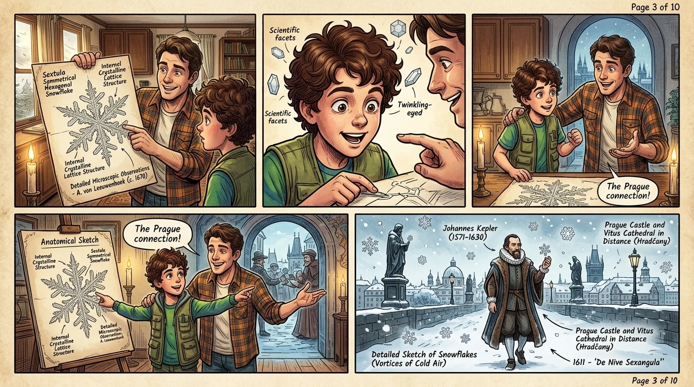 "That's the big question!" her father said, his eyes twinkling. "To answer it, we have to travel back in time, over four hundred years, to a cold winter in… "That's the big question!" her father said, his eyes twinkling. "To answer it, we have to travel back in time, over four hundred years, to a cold winter in…