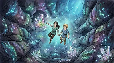 They found themselves in a vast underwater chamber, illuminated by bioluminescent algae clinging to the walls. 'Wow,' Theron breathed, 'I didn't know such a… They found themselves in a vast underwater chamber, illuminated by bioluminescent algae clinging to the walls. 'Wow,' Theron breathed, 'I didn't know such a…
