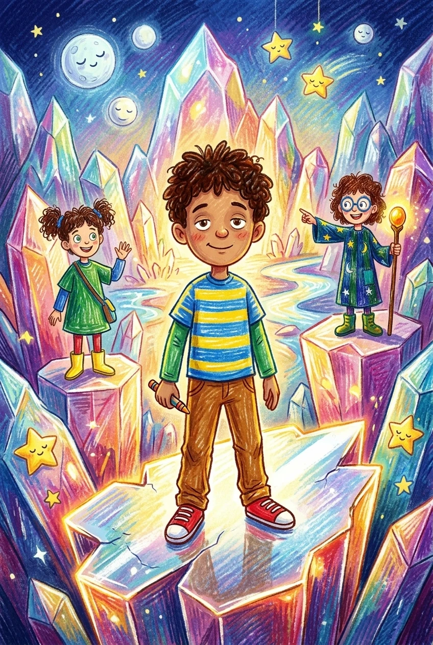 魔镜展现水晶沉睡之地 — 图书封面 — Wonder Books