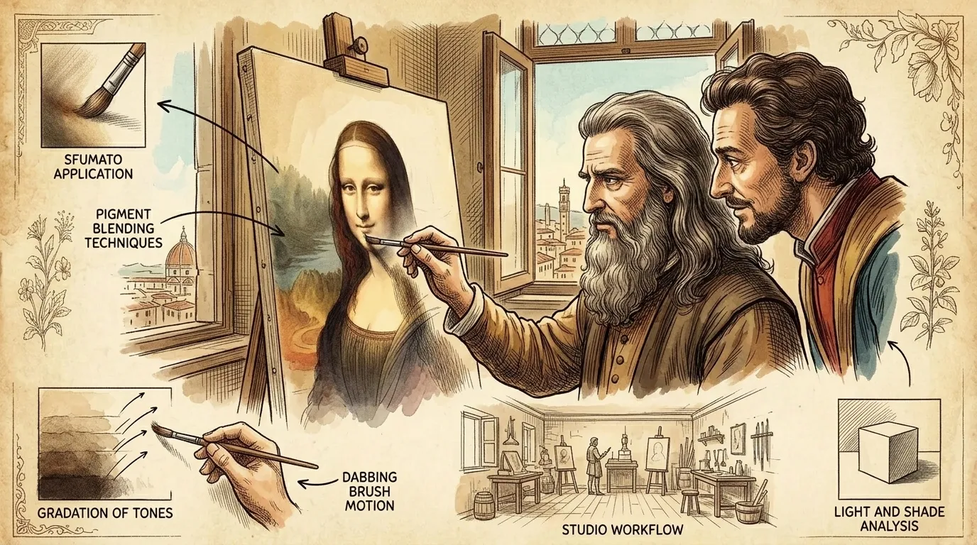 Leonardo employed his signature technique, sfumato, to create the Mona Lisa's ethereal quality. Sfumato, derived from the Italian word for 'smoke,' involves… Leonardo employed his signature technique, sfumato, to create the Mona Lisa's ethereal quality. Sfumato, derived from the Italian word for 'smoke,' involves…