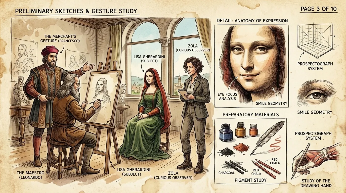 C'est Francesco del Giocondo, un riche marchand florentin, qui commanda à Léonard de peindre le portrait de sa femme, Lisa Gherardini. C'est Francesco del Giocondo, un riche marchand florentin, qui commanda à Léonard de peindre le portrait de sa femme, Lisa Gherardini.