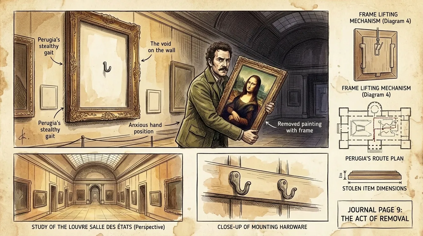 En mille neuf cent onze, la Joconde fut volée au Louvre par un patriote italien, Vincenzo Perugia, qui pensait qu'elle appartenait de droit à l'Italie. En mille neuf cent onze, la Joconde fut volée au Louvre par un patriote italien, Vincenzo Perugia, qui pensait qu'elle appartenait de droit à l'Italie.