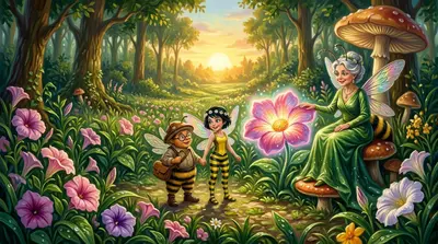 Kraliçe'nin tahtına geri döndüğümüzde, Büyük Çiçek yeni bir enerjiyle atıyordu. Poppy ve Bramble birbirlerine baktılar ve gülümsediler. Kraliçe gülümsedi.