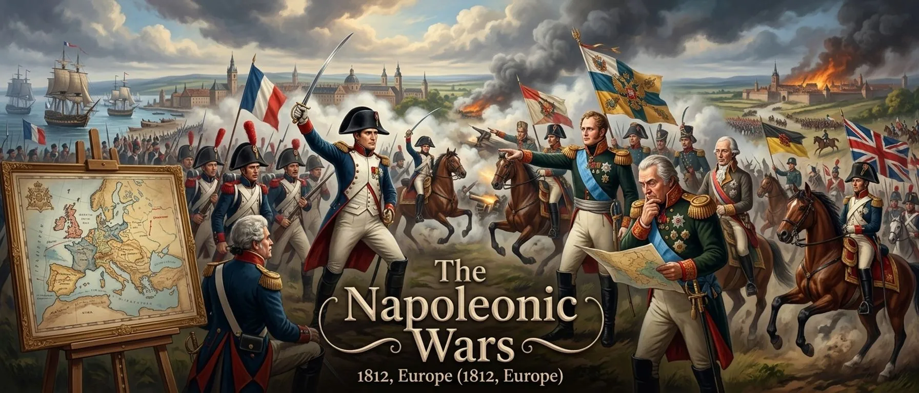 拿破仑战争：欧洲 (1812, Europe) — 图书封面 — Wonder History