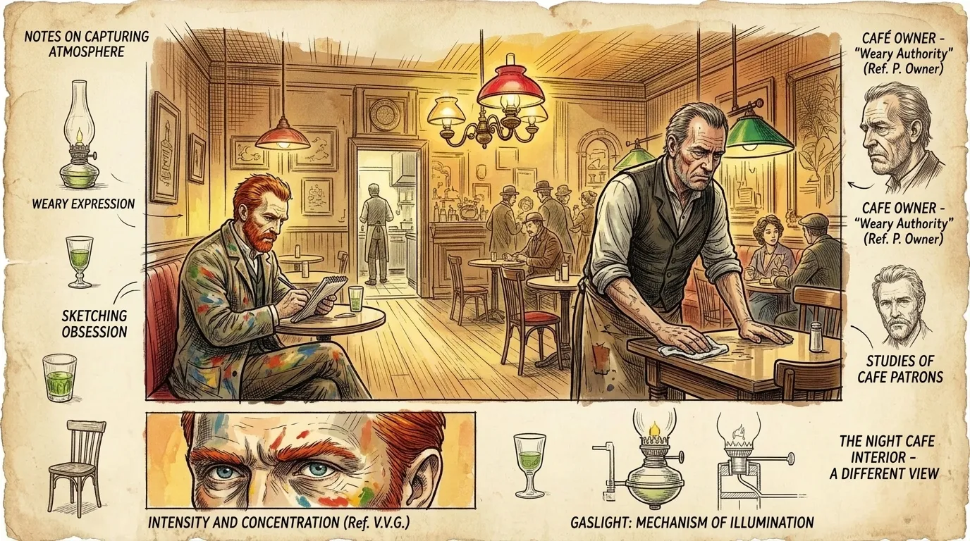 The Night Café by Vincent van Gogh (Arles, France — 1888) — page 6 illustration — Wonder Arts