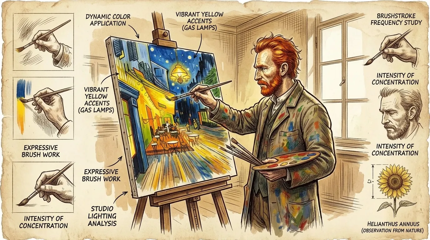 The Night Café by Vincent van Gogh (Arles, France — 1888) — page 7 illustration — Wonder Arts