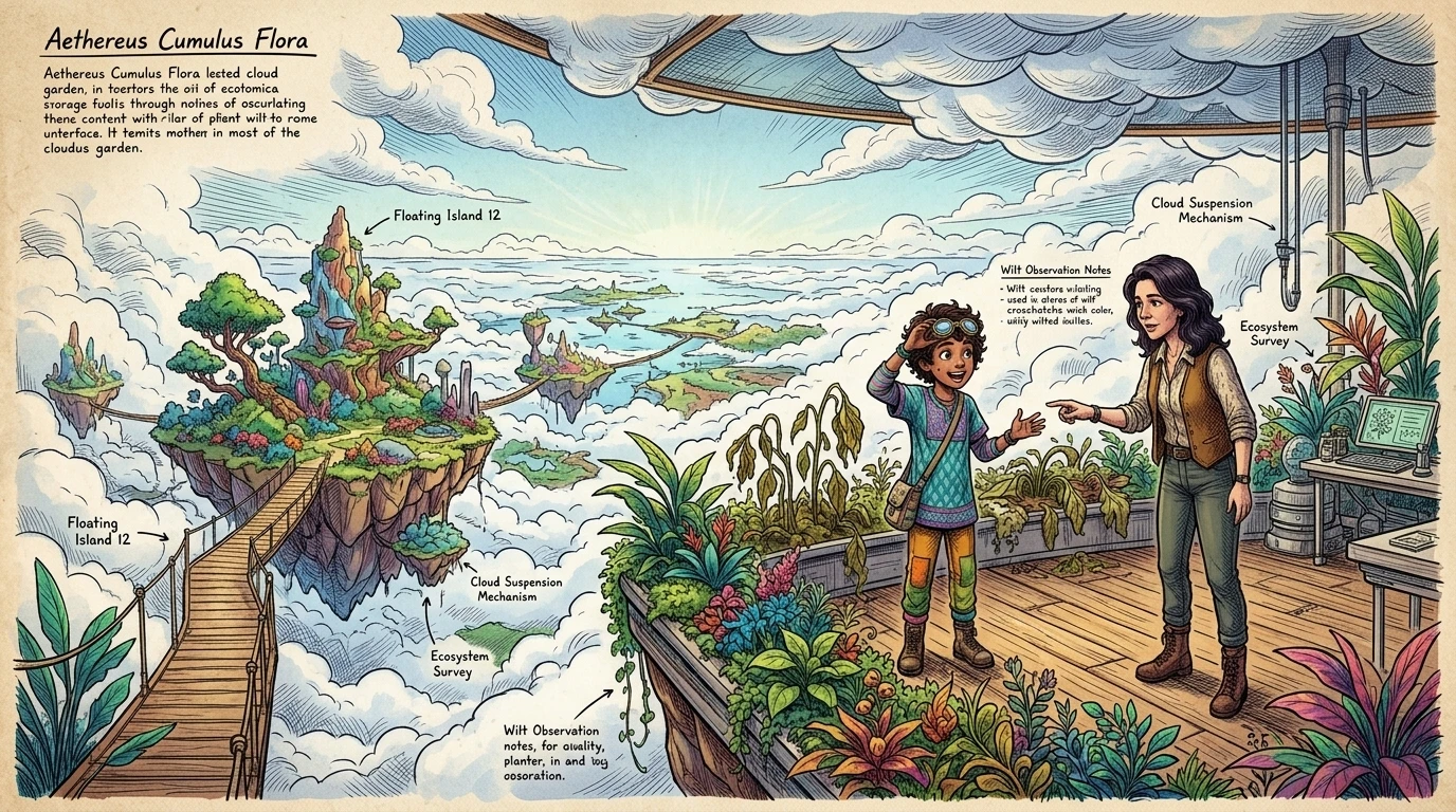 Taj adjusted her goggles as she looked out over the shimmering cloudscape. "Wow! It's even more beautiful from here, isn't it, Mom?" she exclaimed, gesturing… Taj adjusted her goggles as she looked out over the shimmering cloudscape. "Wow! It's even more beautiful from here, isn't it, Mom?" she exclaimed, gesturing…