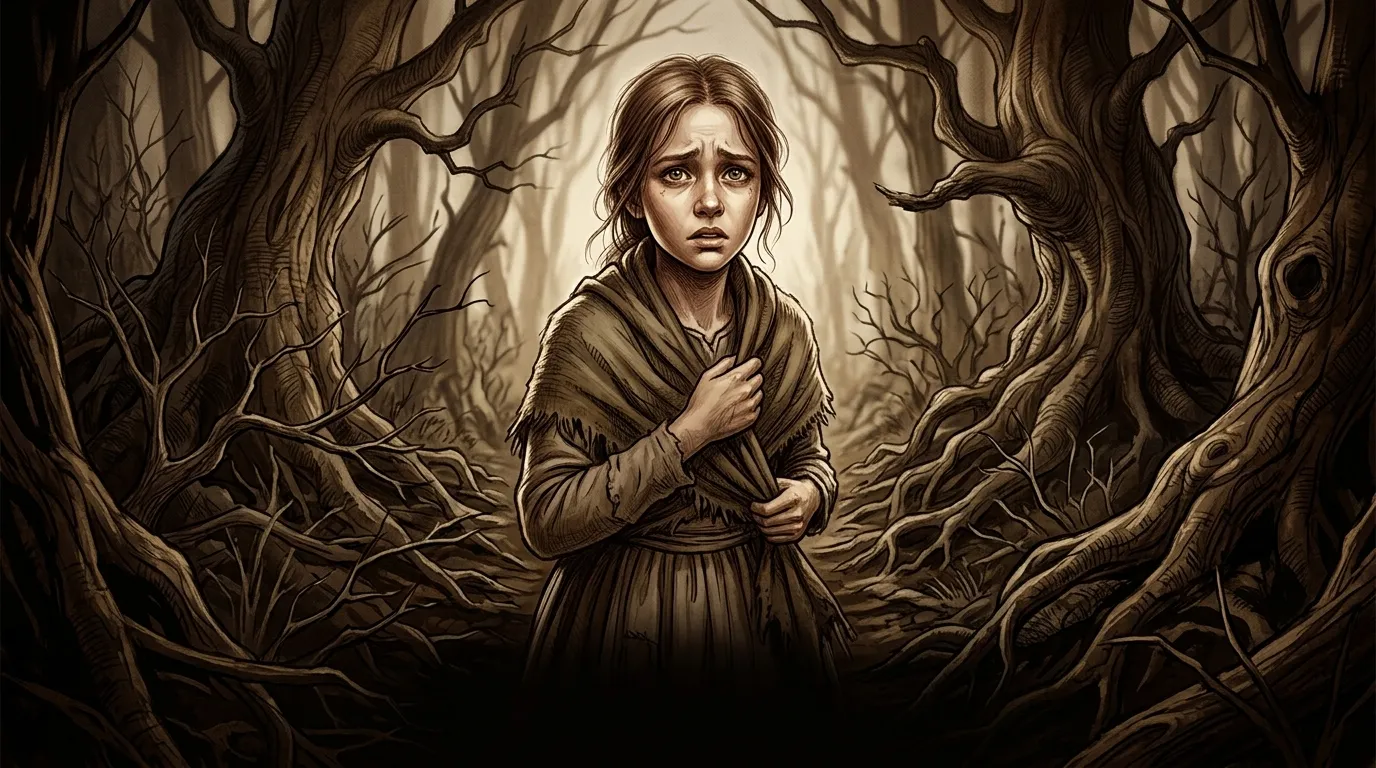 The Old Woman in the Wood — 图书封面 — Wonder Tales