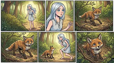 A rustling in the bushes startled her. "Who's there?" she called out, her hand instinctively reaching for a crystal shard she carried. A rustling in the bushes startled her. "Who's there?" she called out, her hand instinctively reaching for a crystal shard she carried.