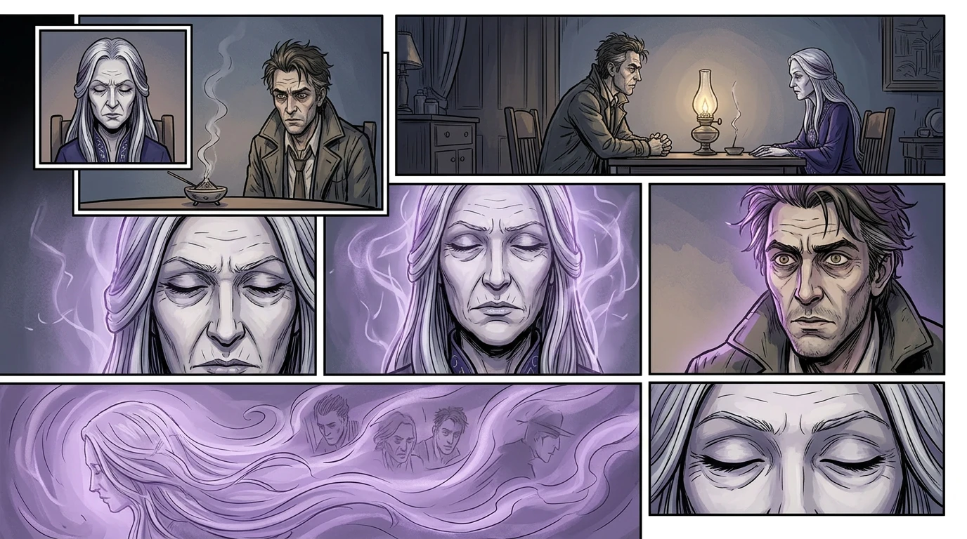 “索恩的谋杀案,”韦尔低声说,“你看到什么了吗?警察可能遗漏了什么?”伊万杰琳夫人闭上眼睛,眉头紧锁,全神贯注。“一个存在……我感觉到一个存在。 “索恩的谋杀案,”韦尔低声说,“你看到什么了吗?警察可能遗漏了什么?”伊万杰琳夫人闭上眼睛,眉头紧锁,全神贯注。“一个存在……我感觉到一个存在。