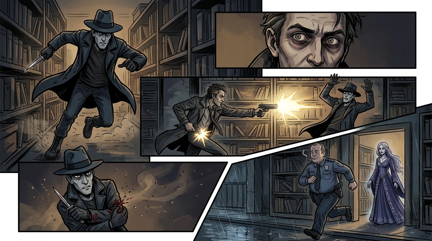 The Phantom Witness — page 13 illustration — Wonder Comics The Phantom Witness — page 13 illustration — Wonder Comics