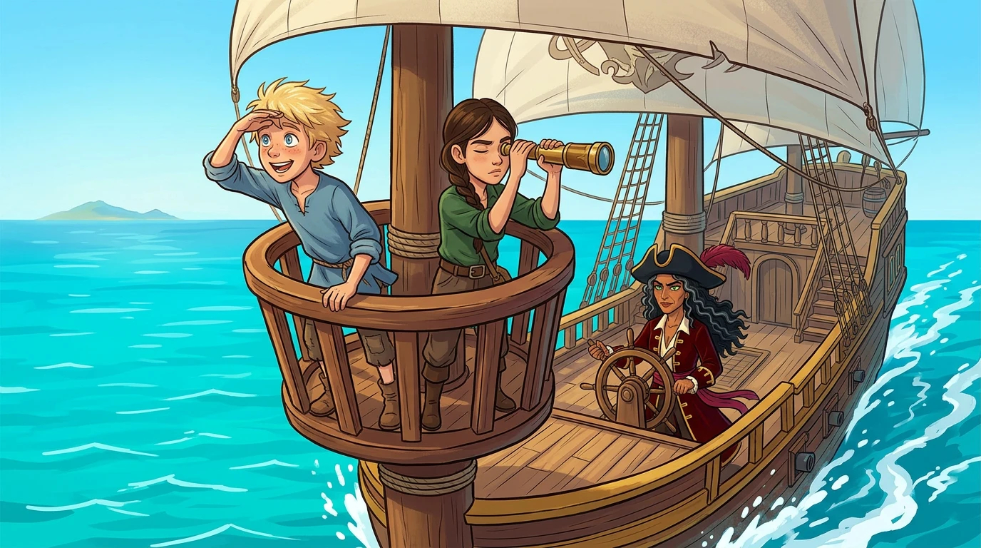 The Pirate Queen's Map — book cover — Wonder Books The Pirate Queen's Map — book cover — Wonder Books