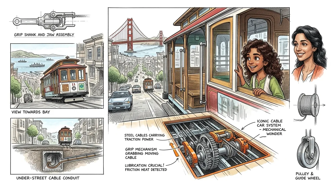 The principle of converting motion to energy isn't limited to the ocean. In San Francisco, the constant movement of cable cars up and down the hills generates… The principle of converting motion to energy isn't limited to the ocean. In San Francisco, the constant movement of cable cars up and down the hills generates…