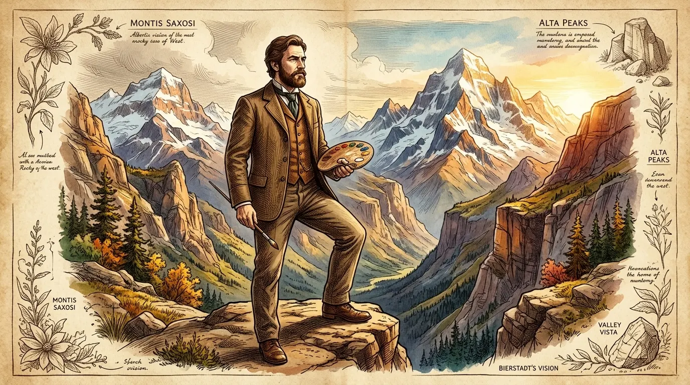 The Rocky Mountains by Albert Bierstadt (USA — 1863) — book cover — Wonder Arts The Rocky Mountains by Albert Bierstadt (USA — 1863) — book cover — Wonder Arts