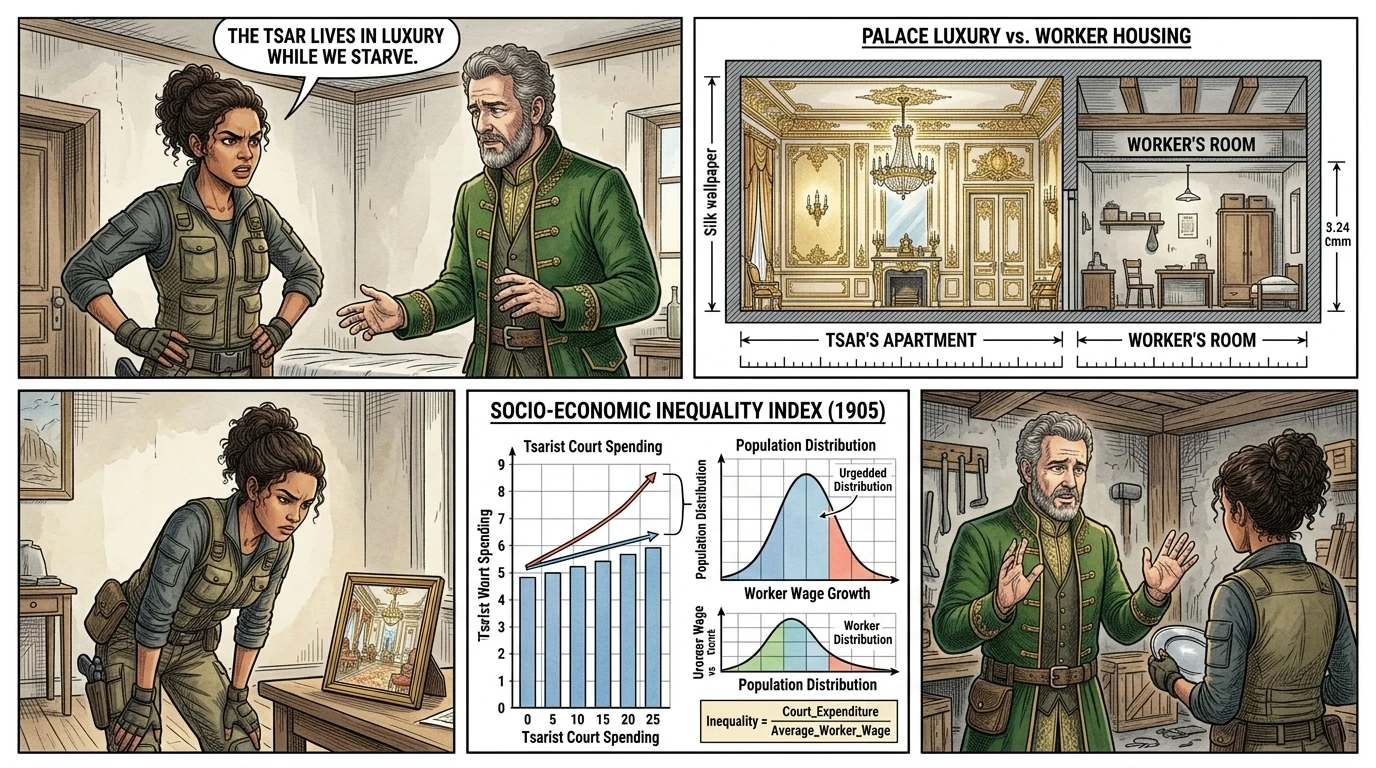 "The Tsar lives in luxury while we starve," Nadia declared, her voice shaking with anger. Dimitri, ever loyal, tried to reason with her: "But the Tsar is…