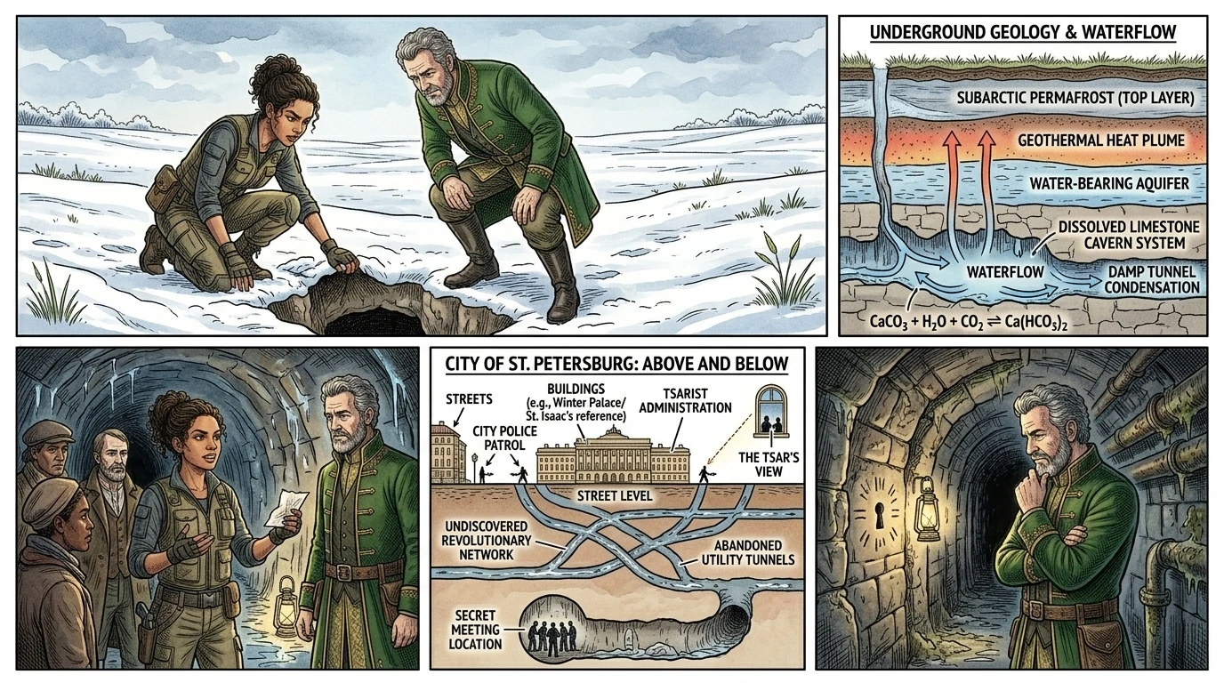 Nadia and Dimitri, along with a small band of revolutionaries, hid in the tunnels beneath the city. "We can't give up now," Nadia insisted, her voice echoing in…