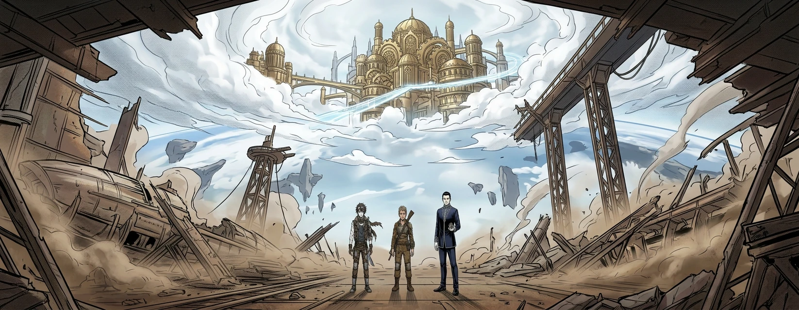 The city of Aethoria hung suspended, a marvel of gears and grace amidst the swirling clouds. Below, the Rust Frontier stretched – a chaotic expanse of broken…