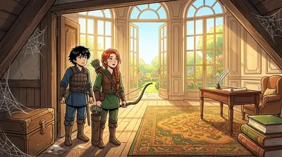 Together, they stepped out of the attic and into a world far larger and more wondrous than they could have ever imagined. Together, they stepped out of the attic and into a world far larger and more wondrous than they could have ever imagined.