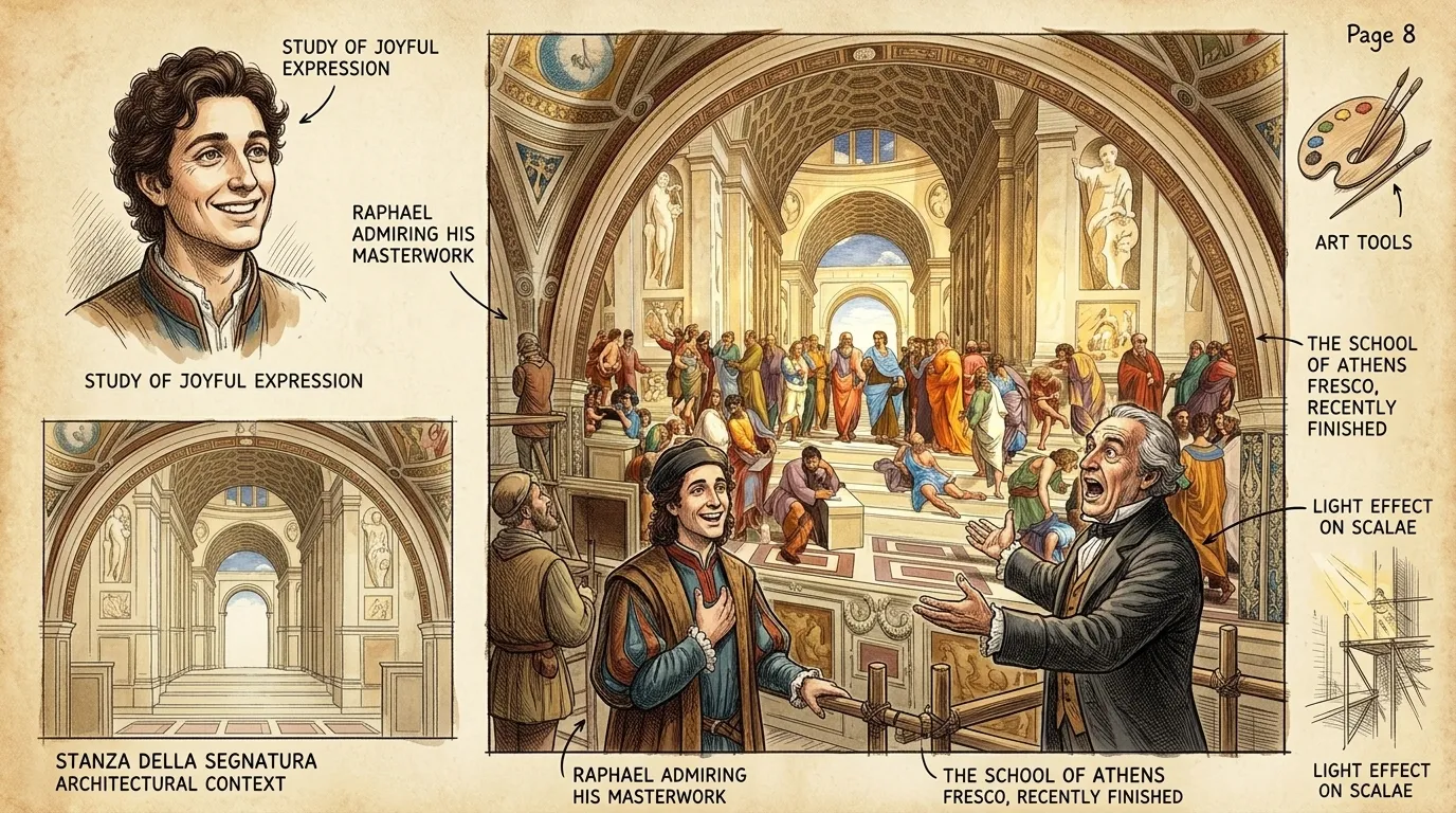 Upon its completion, the School of Athens was met with immediate acclaim. The fresco was celebrated for its harmonious composition, the beauty of its figures… Upon its completion, the School of Athens was met with immediate acclaim. The fresco was celebrated for its harmonious composition, the beauty of its figures…