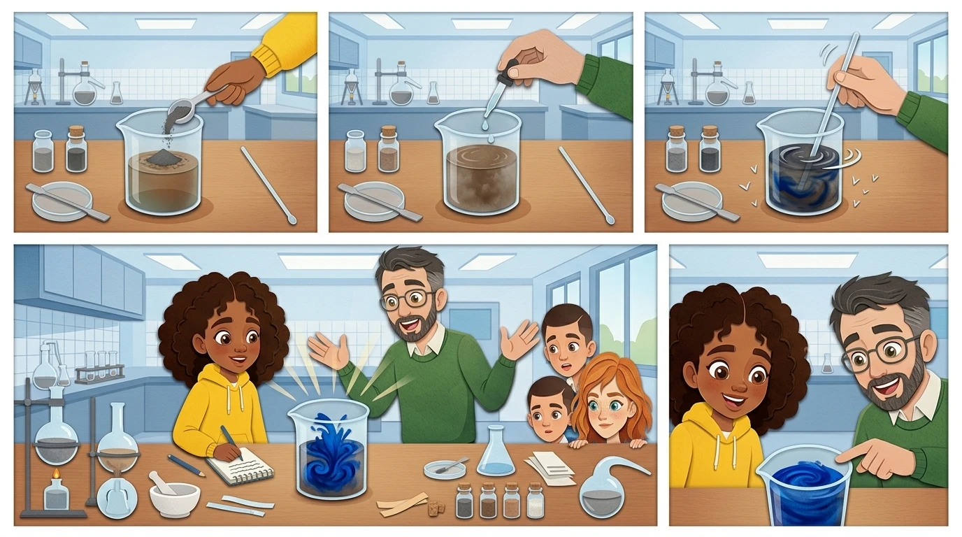 Bir gün, hayvan yağlarını potasla karıştırırken, Dippel tuhaf bir reaksiyon fark etti. Canlı mavi bir pigment oluştu! "Eureka!" diye bağırdı.