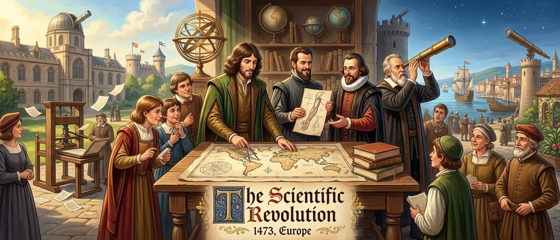 科学革命 — 欧洲 (1473, 欧洲) — 图书封面 — Wonder History