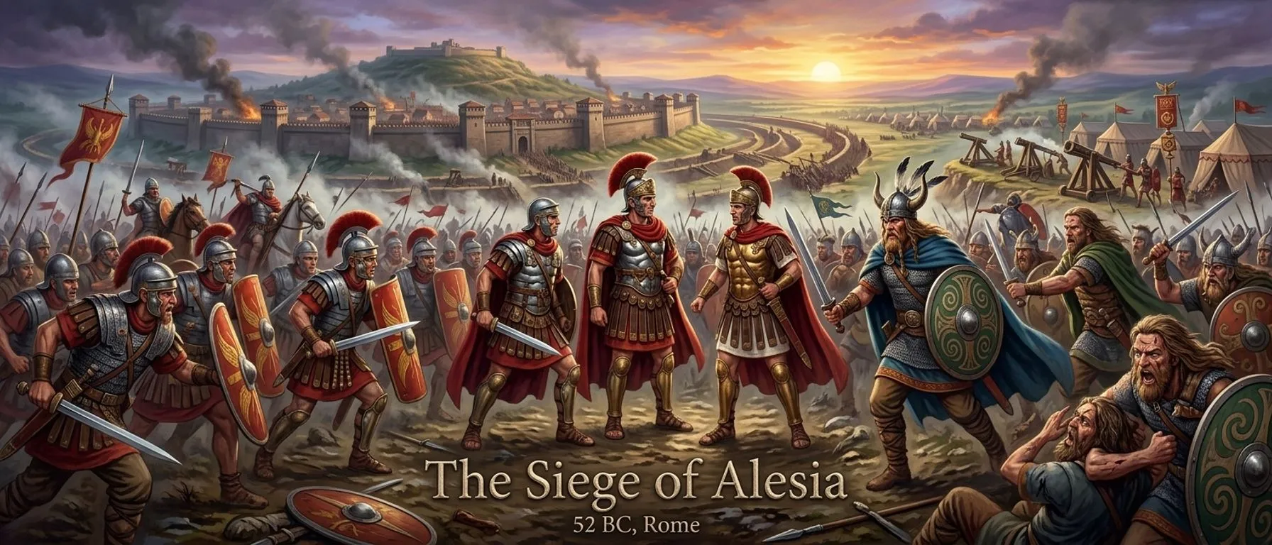 The Siege of Alesia (52 BC, Rome) — book cover — Wonder History The Siege of Alesia (52 BC, Rome) — book cover — Wonder History