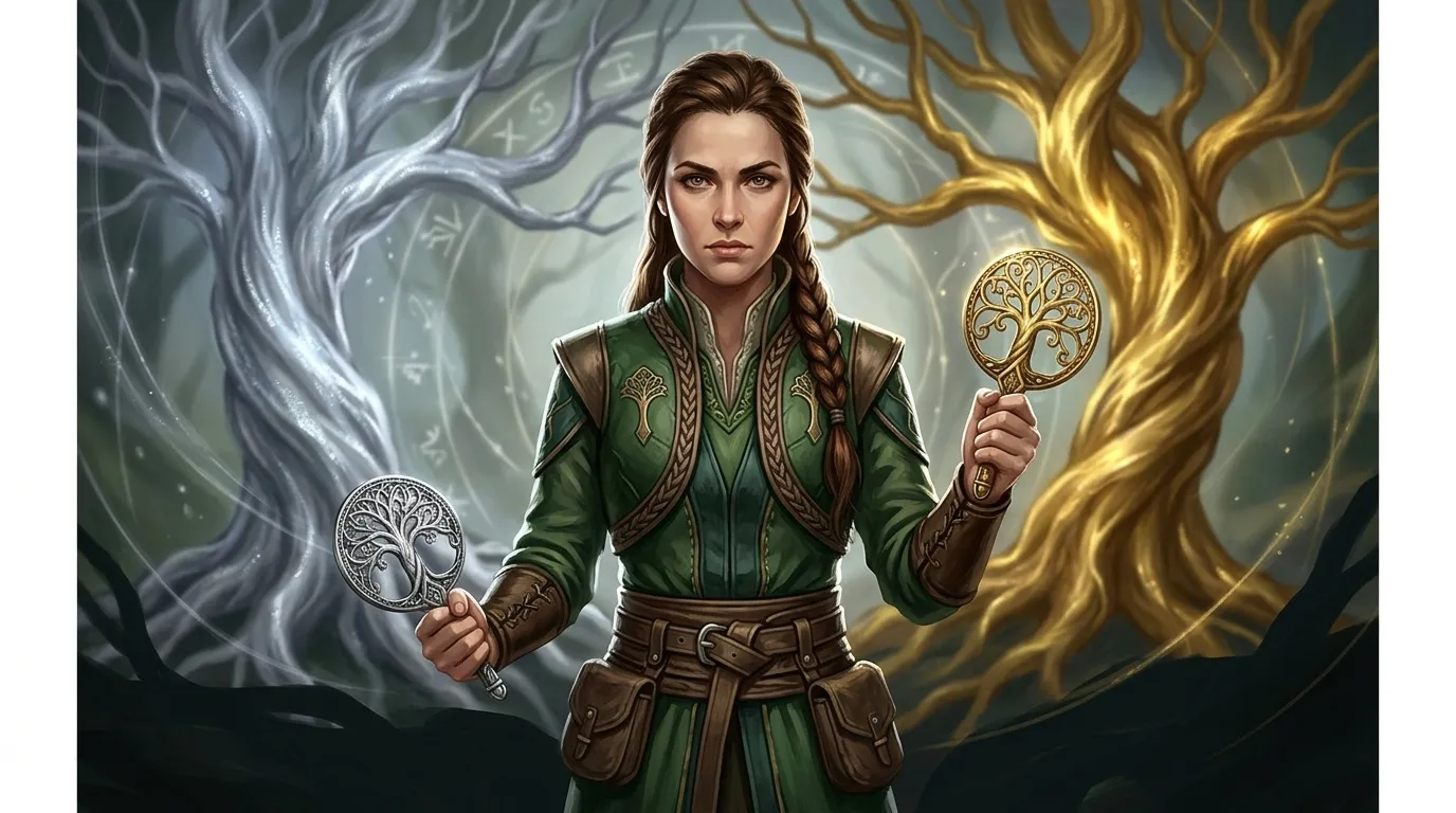 The Silver Tree and the Gold Tree — 图书封面 — Wonder Tales