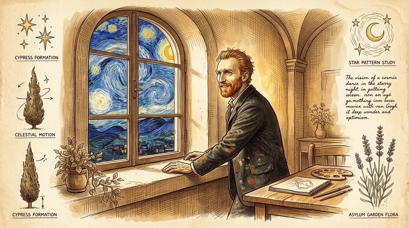 Nos tranquilos confins do asilo Saint-Paul-de-Mausole, aninhado na paisagem ensolarada de Saint-Rémy-de-Provence, França, Vincent van Gogh lutava com a própria…
