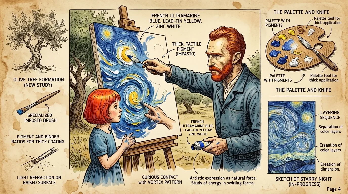 A Noite Estrelada de Vincent van Gogh (Saint-Rémy-de-Provence, França — 1889) — page 4 illustration — Wonder Arts A Noite Estrelada de Vincent van Gogh (Saint-Rémy-de-Provence, França — 1889) — page 4 illustration — Wonder Arts