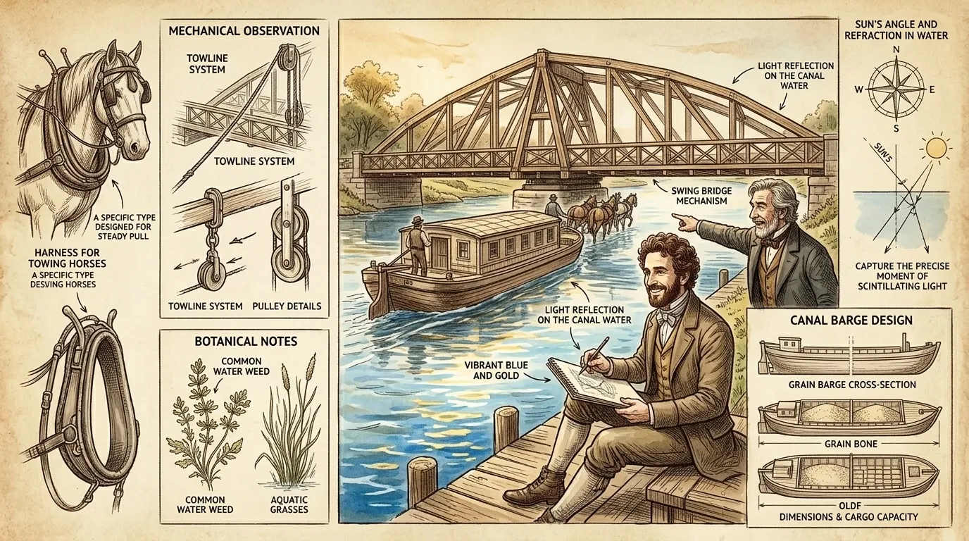 Young Thomas, still honing his craft, marveled at the bustling activity along the Erie Canal. Watching barges navigate the waterway, he observed the interplay…