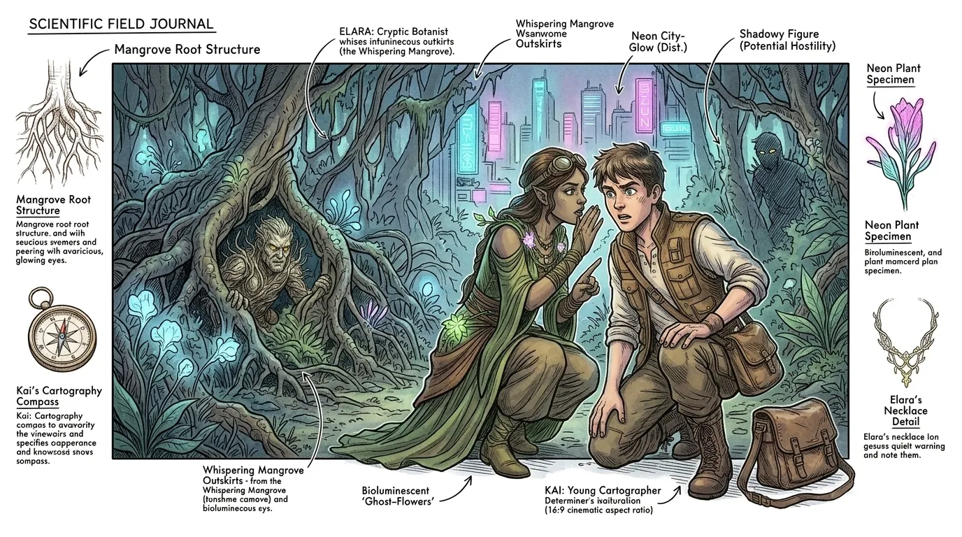 “红树林在移动,凯,”埃拉拉警告道,声音几乎听不见,霓虹灯的光芒映在她的护目镜上。“地图在这里没用。只有‘鸟’知道真正的路径。” “红树林在移动,凯,”埃拉拉警告道,声音几乎听不见,霓虹灯的光芒映在她的护目镜上。“地图在这里没用。只有‘鸟’知道真正的路径。”
