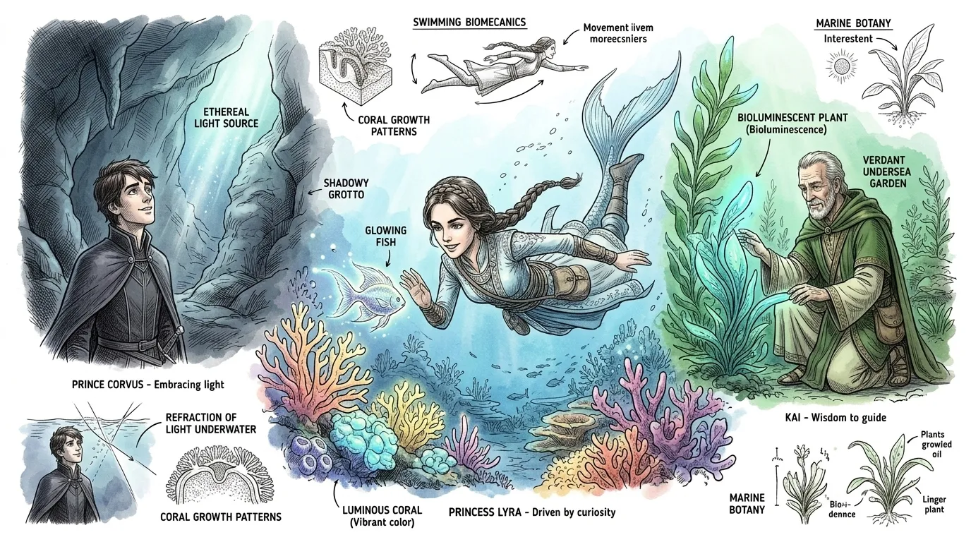 在深不可测的海洋中,发光的生物用空灵的光芒描绘着深渊,这里坐落着三个王国:光之王国鲁米娜、影之王国翁布拉和平衡之王国阿夸提卡。 在深不可测的海洋中,发光的生物用空灵的光芒描绘着深渊,这里坐落着三个王国:光之王国鲁米娜、影之王国翁布拉和平衡之王国阿夸提卡。