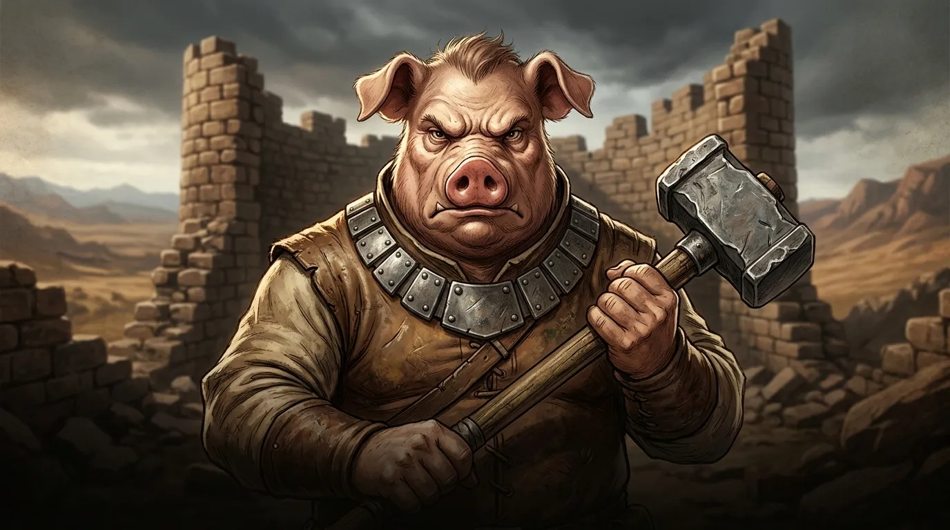 The Three Little Pigs — 图书封面 — Wonder Tales