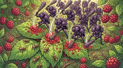A swarm of spiky, purple-armored Thistle Warriors descended upon the defenseless berry patch. They were ruthless, their thorny clubs smashing the plump, juicy… A swarm of spiky, purple-armored Thistle Warriors descended upon the defenseless berry patch. They were ruthless, their thorny clubs smashing the plump, juicy…