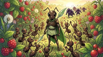 With the Thistle King defeated, the remaining Thistle Warriors fled in disarray. The berry patch was safe, and the harvest secured. With the Thistle King defeated, the remaining Thistle Warriors fled in disarray. The berry patch was safe, and the harvest secured.