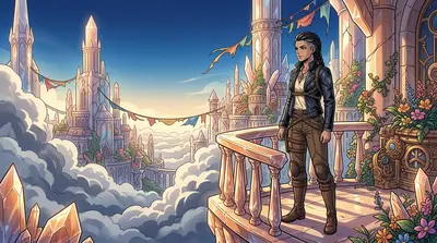 The city of Aethoria hung suspended between the sapphire sky and the swirling cloudscape below, a testament to a forgotten age. The city of Aethoria hung suspended between the sapphire sky and the swirling cloudscape below, a testament to a forgotten age.