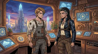 "Another failed expedition, Captain," grumbled Jaxx, Elara's first mate and childhood friend. "The lower clouds are baron. "Another failed expedition, Captain," grumbled Jaxx, Elara's first mate and childhood friend. "The lower clouds are baron.