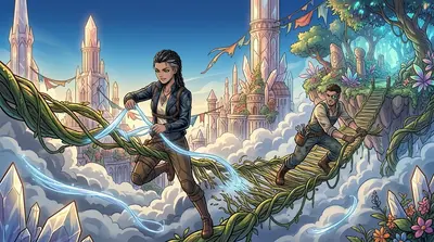 Thinking quickly, Elara remembered the cloud-silk weaving techniques of Aethoria. She pulled a strand from her sleeve and began to reinforce the broken vines. Thinking quickly, Elara remembered the cloud-silk weaving techniques of Aethoria. She pulled a strand from her sleeve and began to reinforce the broken vines.