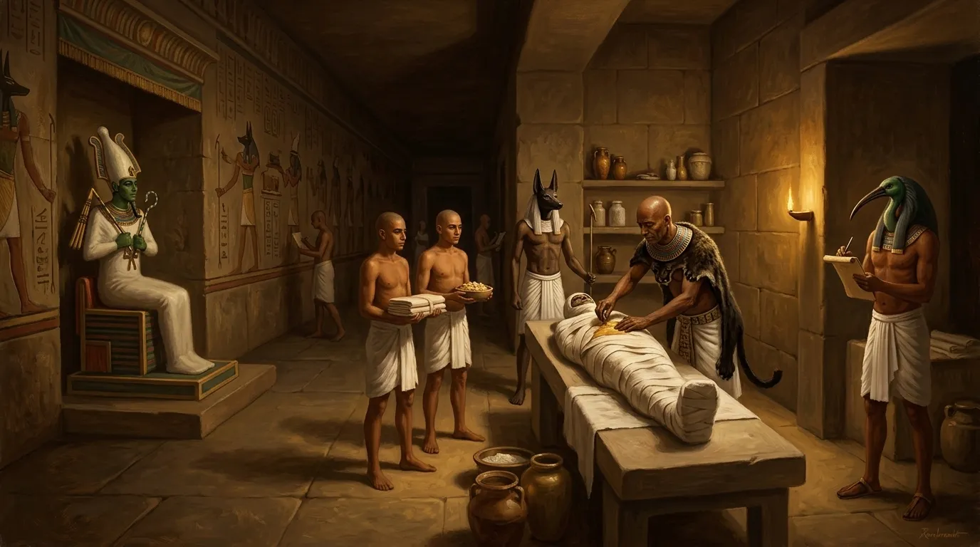 Centuries before the heart's fate is decided, the journey to the Duat begins in the earthly realm. Deep within a mortuary complex, within the silent, cool… Centuries before the heart's fate is decided, the journey to the Duat begins in the earthly realm. Deep within a mortuary complex, within the silent, cool…
