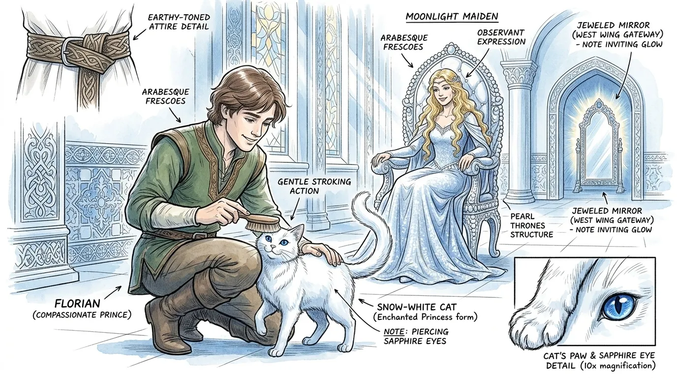 The White Cat — page 7 illustration — Wonder Tales