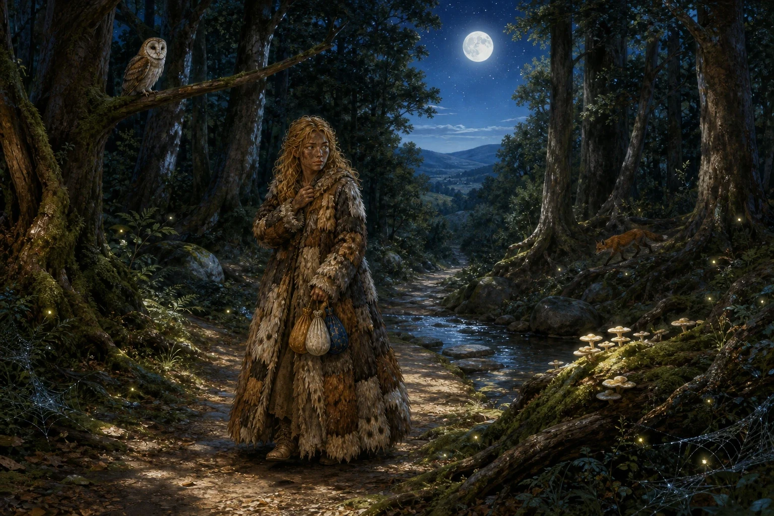 She walked all through the night, deep into a great forest far from her father's castle, her fur coat heavy and strange around her shoulders, the three walnut… She walked all through the night, deep into a great forest far from her father's castle, her fur coat heavy and strange around her shoulders, the three walnut…