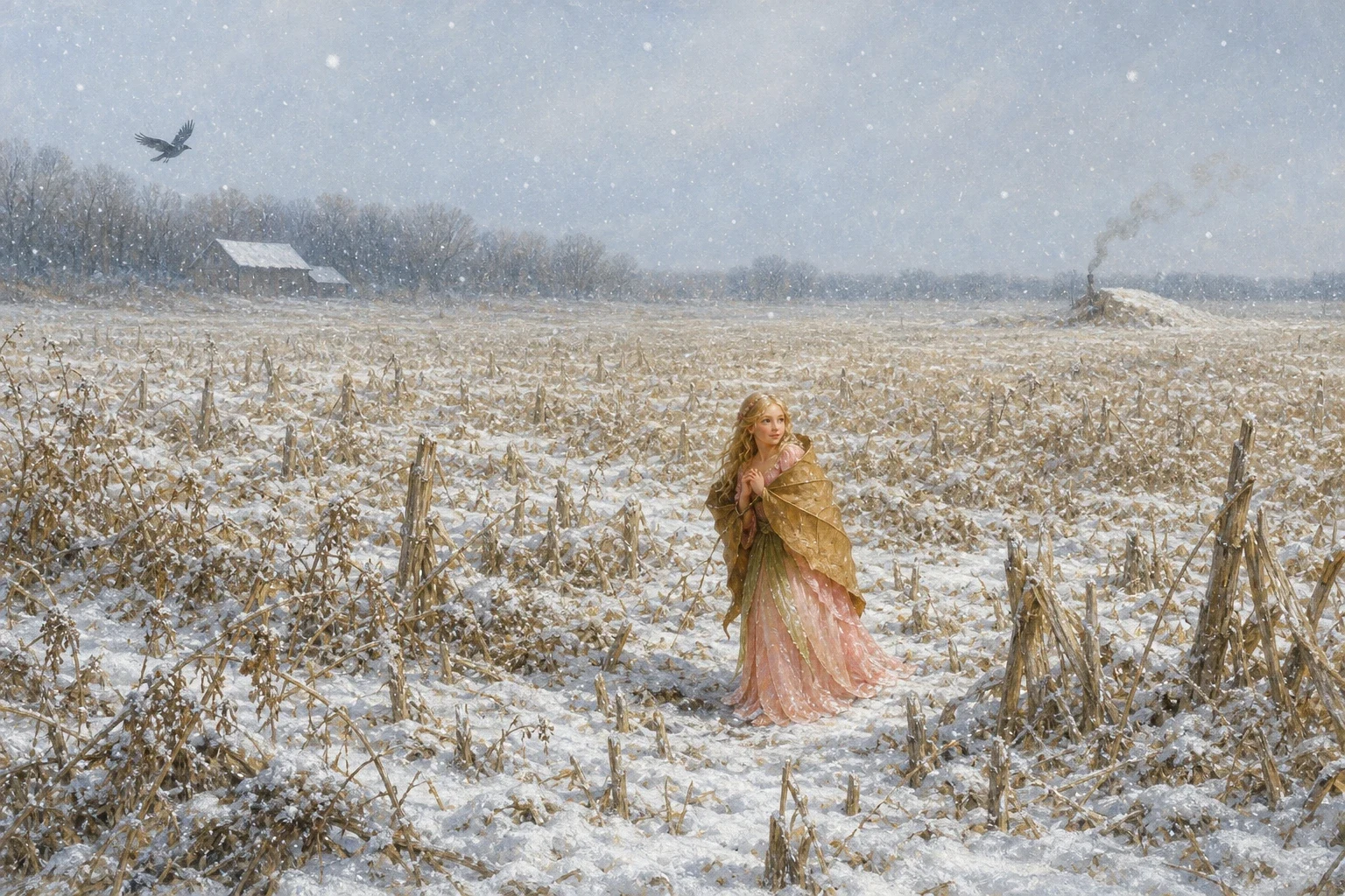 All through the warm summer Thumbelina lived alone in the wood. She wove herself a bed of grass, hung it under a broad leaf to keep off the rain, drank the dew… All through the warm summer Thumbelina lived alone in the wood. She wove herself a bed of grass, hung it under a broad leaf to keep off the rain, drank the dew…