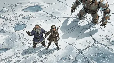 —¡Corre, Kira! ¡CORRE! —gritó Boris, agarrándole el brazo—. ¡Esa cosa nos convertirá en pasta! Kira se soltó el brazo. —¡No! ¡Esto es, Boris!