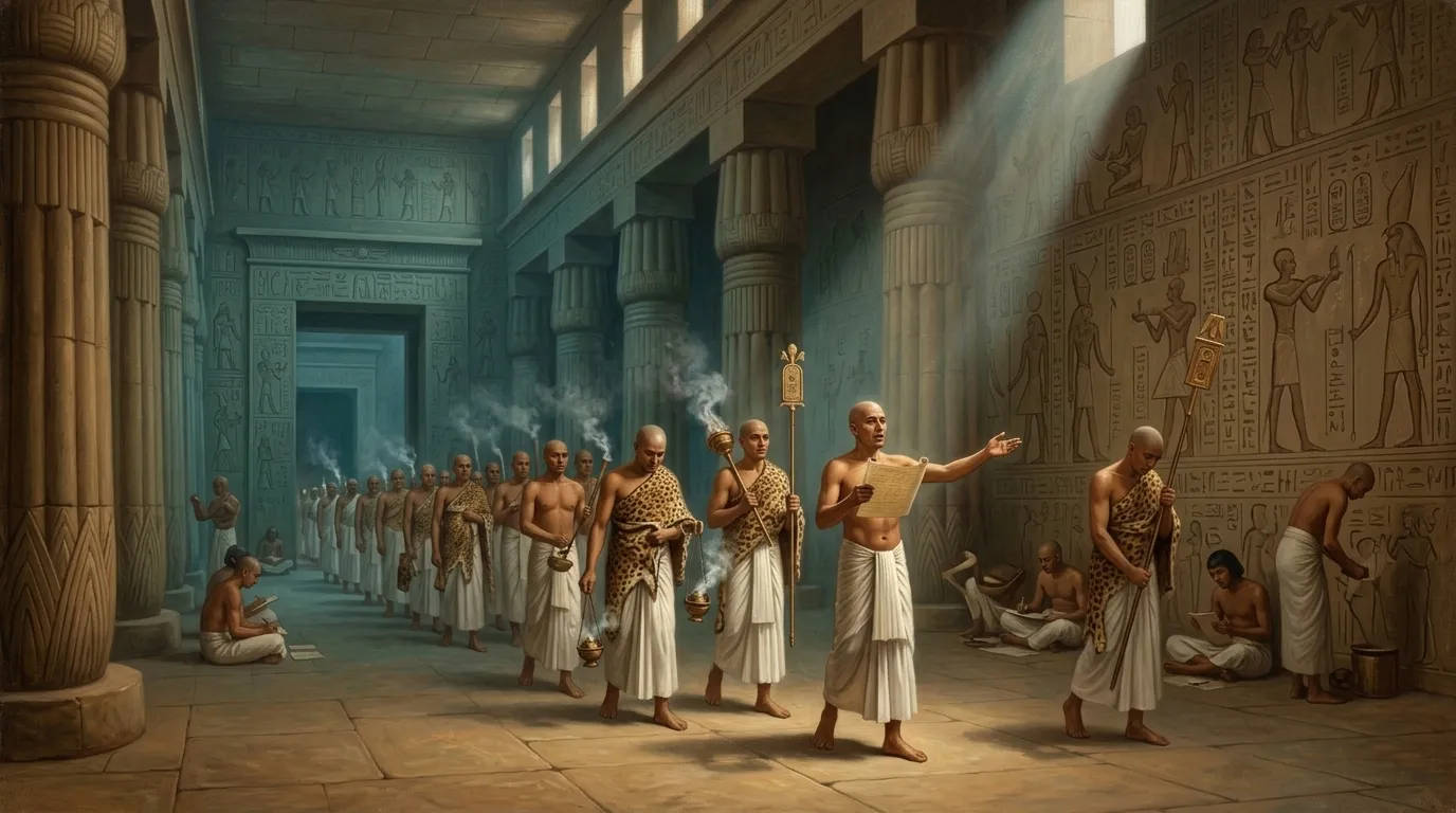 West of Memphis, within the vast, echoing chambers of King Unas's mortuary temple, the air is thick with the scent of incense and the low hum of sacred…