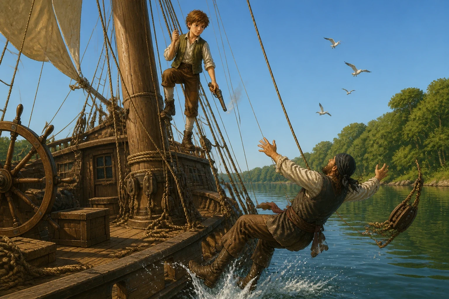 Treasure Island — page 9 illustration — Wonder Novels Treasure Island — page 9 illustration — Wonder Novels