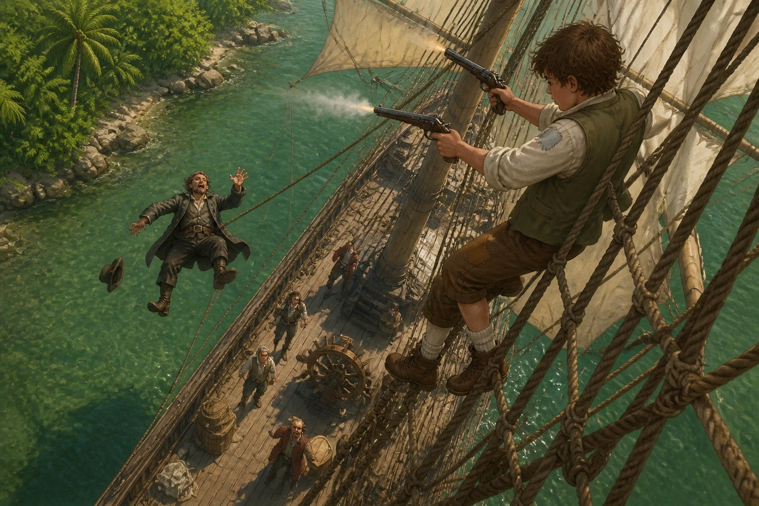 Treasure Island — page 9 illustration — Wonder Novels